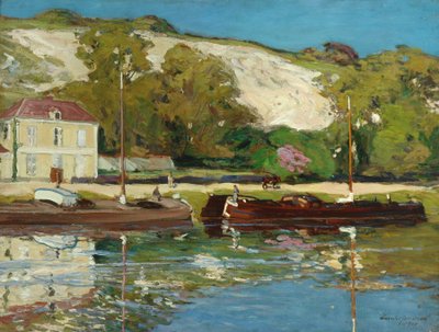 Barges on the Seine, 1907 by Alexander Jamieson